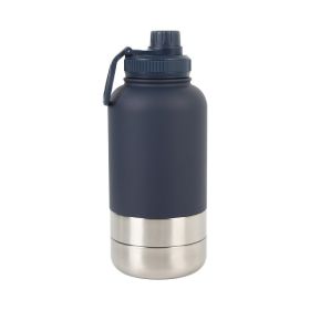 Outdoor Thermal Pet Outing Water Cup Bottle (Option: 32oz-Indigo Blue)