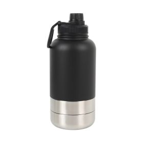 Outdoor Thermal Pet Outing Water Cup Bottle (Option: 32oz-Black)