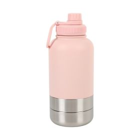 Outdoor Thermal Pet Outing Water Cup Bottle (Option: 32oz-Light Pink)