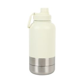 Outdoor Thermal Pet Outing Water Cup Bottle (Option: 32oz-Ivory White)